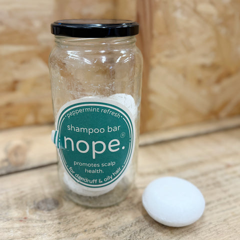 Nope Peppermint Refresh Shampoo & Conditioner Bars (Dandruff + Oily Hair)