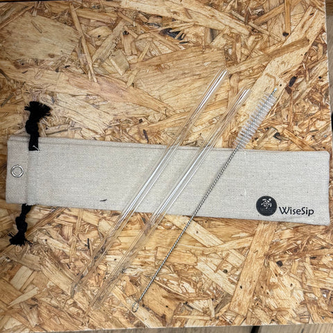 Wisesip Reusable Glass Straws